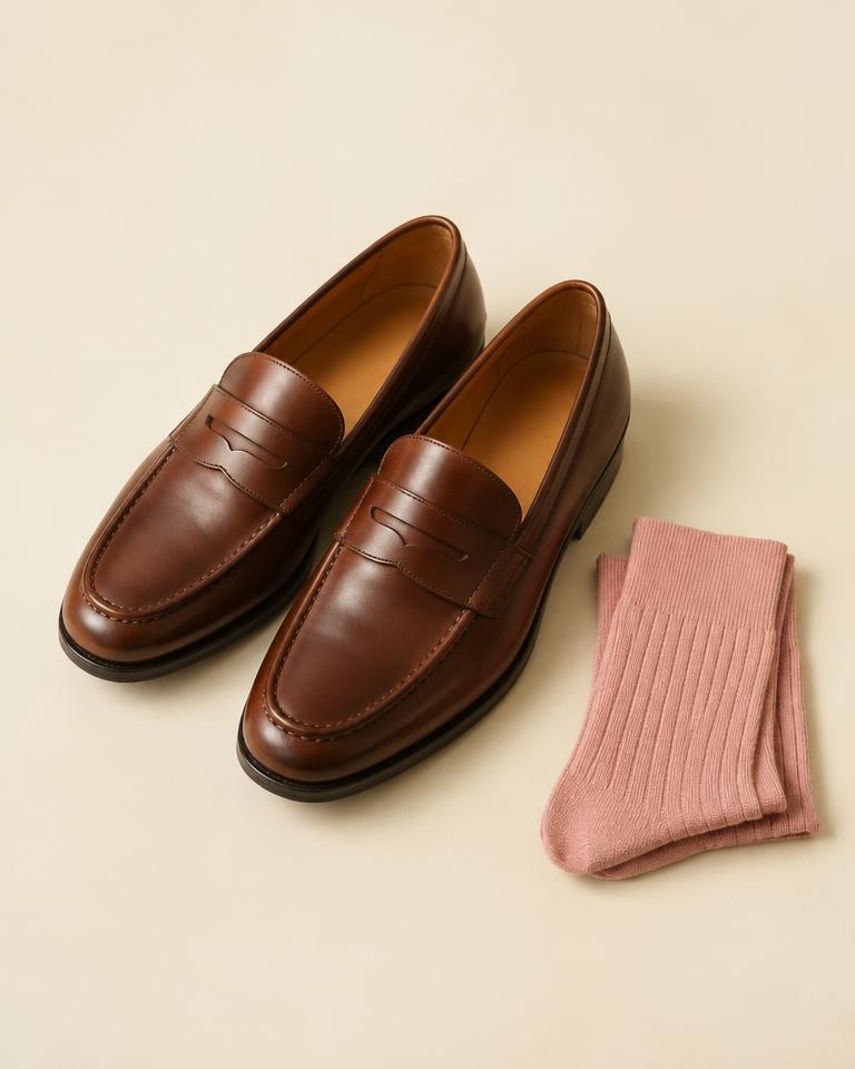 Brown loafers